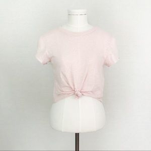 NWOT Cropped Knot Baby Tee in Light Pink | Size S